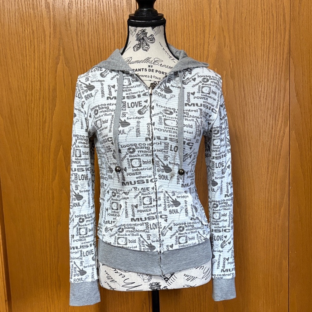 Gray Reversible 'Sweet Child' Graphic Hoodie